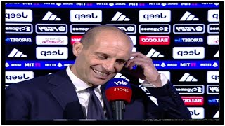 La VERGOGNOSA e SURREALE intervista ad ALLEGRI dopo Juve Udinese 01 [upl. by Utham]