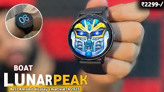 Boat lunar PEAK smartwatch unboxing amp review⚡️145 inches Amoled Display with calling under ₹2299 [upl. by Toiboid]