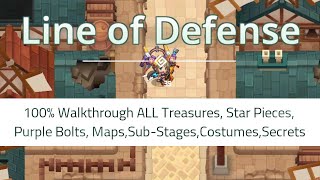 World 24 Line of Defense  Teatan Kingdom  100 Walkthrough  Guardian Tales [upl. by Gianna]