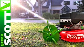 Lawn aeration 100 the worlds best way  with LAWNMOWER [upl. by Philan]