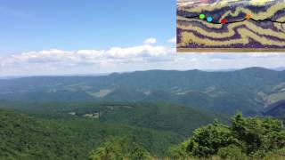 Seneca Rocks and Wills Ridge Anticline 3 Wills Ridge Anticline from Spruce Knob Overlook [upl. by Imarej]