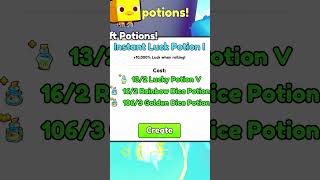 Instant luck potion 123  How to make them all in PETS GO RNG Game shorts roblox [upl. by Arahat]