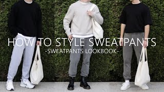 How to Style Sweatpants Men  Sweatpants Lookbook  Men’s Fashion 2021 [upl. by Novak226]