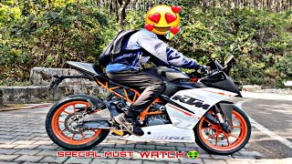 ktm rc390 exhaust sound amp ktm loud exhaust amp fastest ktm rc390 amp special ktm rc lovers will watch [upl. by Nirred]