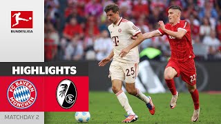 Bayern Win At Home  FC Bayern München  SC Freiburg 20  Highlights  MD 2 – Bundesliga 2425 [upl. by Ahsoym]