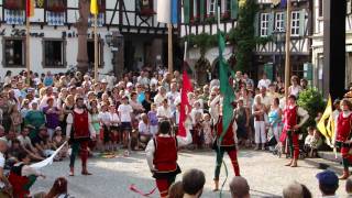 Peter und Paul Fest Bretten  Fahnenschwinger Contrada della Corte Italien  040710 Bretten [upl. by Lohse]