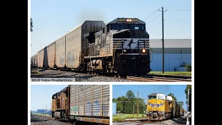 1072024 NS AC44C6M 4380 With Mixed Cast P5 Leads NS 18E Near Macon GA With UP AC4400CW Rear DPU [upl. by Evilc]