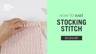 How to knit Stocking Stitch [upl. by Garbe307]