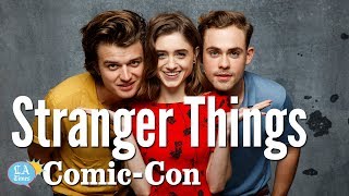 quotStranger Thingsquot Cast Says quotThe Hype Was Realquot ComicCon  Los Angeles Times [upl. by Issiah165]