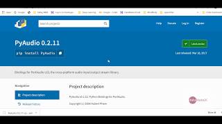 Cant install PyAudio issues in Speech Recognition See if this helps [upl. by Bassett]