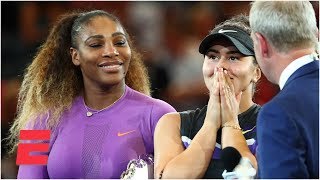 Serena Williams and Bianca Andreescu address the crowd after Women’s Final  2019 US Open Interviews [upl. by Maud]