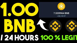 NO INVESTMENT • Move 1 BNB To Your Wallet  PROOF  Free BNB Mining Site • [upl. by Carr]