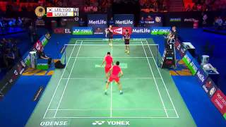 Yonex Denmark Open 2015  Badminton F M3MD  LeeYoo vs LiuLu [upl. by Aydidey]