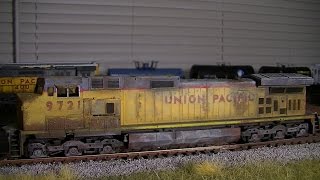 Extreme Custom Weathered locomotive  Athearn GE Dash 944CW [upl. by Garson]