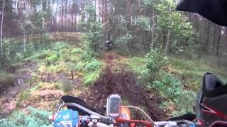 Enduro mud freeride  KTM 525 EXC Gopro Onboard [upl. by Pouncey170]