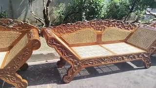 Narra Cleopatra Sala SetRepair Rattan Solihiya amp Varnish14 Polaris st GSIS Matina Davao City [upl. by Shana520]