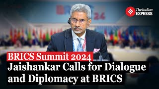 Jaishankar Emphasizes Dialogue Highlights Global Inequities at BRICS [upl. by Amuh]