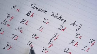 How to write English capital and small letters A to Z  Cursive writing ABC  Cursive handwriting ✍️ [upl. by Josler]