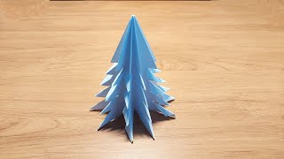 comment faire un sapin en papier facile origami [upl. by Enelrats]