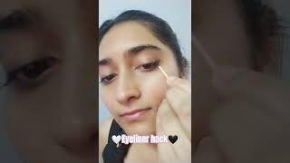 Eyeliner hack with toothpick🖤 shorts eyelinertutorial trendingshorts ytshorts youtubeshorts [upl. by Aerdno42]