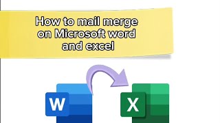 MAIL MERGE TUTORIAL [upl. by Ayatahs]