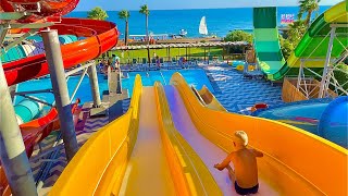 Yellow Multi Water Slide at Club Mega Saray [upl. by Yma482]