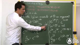 Forme trigonometrique et exponentielle  propriétés  Maths terminale  Les Bons Profs [upl. by Gabi229]