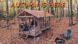 Off Grid OUTHOUSE Is Ready  Fall Maintenance At The Property autumn [upl. by Henryk500]