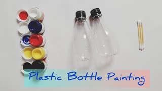 Plastic Bottle Painting  Bottle Art  Easy Plastic Bottle Craft  Best Out of Waste [upl. by Yram]