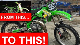 Vintage Kawasaki KX 125 frame up restoration [upl. by Packton]