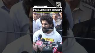 Allu Arjun speaks to media after being released from Chanchalguda Central Jail [upl. by Ahcirt]