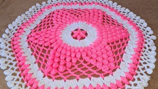 CROCHET THALPOSH EASY AND BEAUTIFUL WOOLEN RUMAL DESIGN [upl. by Eleanora]