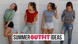 4 SUMMER LOOKS ON ONE PERSON Summer OOTW [upl. by Kato]