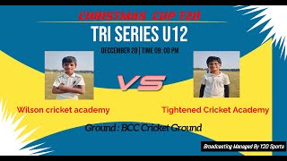 Wilson Cricket Academy vs NCA Hyderabad  WCA U14 LEAGUE  LIVE [upl. by Nadabb]