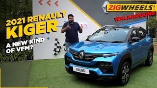 Renault Kiger SUV 2021 Walkaround  Where Its Different  Zigwheelscom [upl. by Dow746]