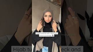 Hijab Style with neck and chest coverage 🧕🏼 hijab hijabtutorial hijabinspiration hijabstyle [upl. by Notsob]