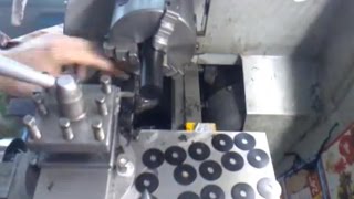 Parting off plastic on lathe [upl. by Travis]