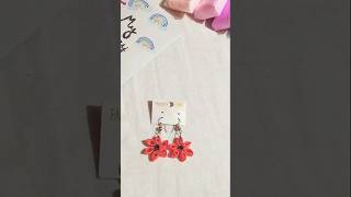 ✨ diy paper earings 🖤🧡✨artandcraft papercrafts paperflower paintingdrawing viralshorts [upl. by Hayikaz]