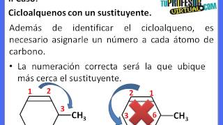 Nomenclatura de Cicloalquenos Lección Teórica [upl. by Yantruoc]