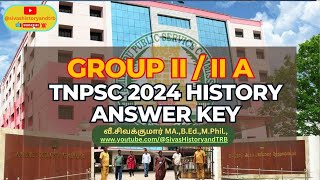 TNPSC 2024 GROUP22A HISTORY ANSWER KEY  GENERAL STUDIES [upl. by Rekcut980]