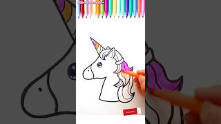 Easy Unicorn 🦄 Drawings for toddlers  Cute unicorn Easy Drawing Pencil or Marker DIY Art [upl. by Cannon]