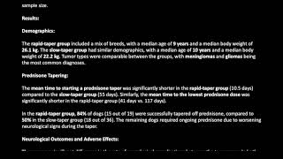 A Prospective Evaluation of Succinct Prednisone Tapering After Brain Tumor Irradiation in Dogs [upl. by Sibyls754]