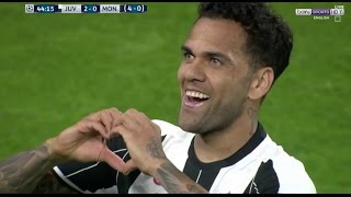 DANI ALVES AMAZING LONG SHOT GOAL  JUVENTUS MONACO [upl. by Varden]