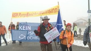 Protestmarsch gegen Pumpspeicherkraftwerk am Jochberg Kochel am See 111213 [upl. by Dorca]