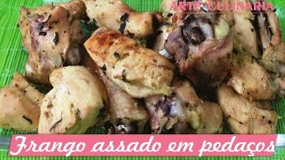 Frango assado em pedaços [upl. by Etterb252]