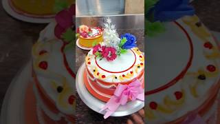 Vanilla model cake design flowers trending cake thegeetagurjar bestbirthdaycakedesignforgirl [upl. by Bergess]