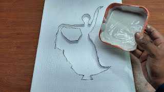 Diy Home Showpieces making  White Cement Craft Ideas [upl. by Odelinda]