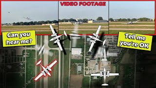 Video Footage  ATC Audio on Diamond DA42 Accident at Oshkosh [upl. by Grassi]