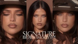 SIGNATURE BROWN SMOKEY EYE TUTORIAL  TANIELLE JAI [upl. by Atla]