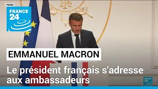 REPLAY  Discours dEmmanuel Macron devant les ambassadeurs • FRANCE 24 [upl. by Elihu70]